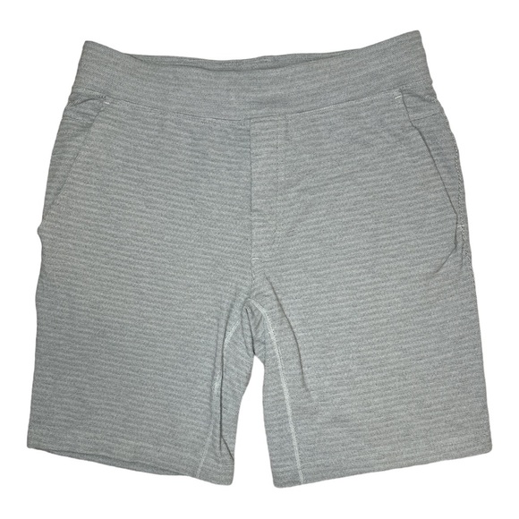 Lululemon Men’s Size Medium Lounge Workout Shorts Gray Stripe - Picture 1 of 7